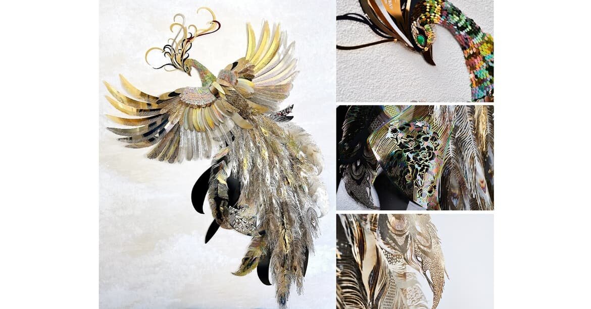 ステンレスアート「鳳凰」